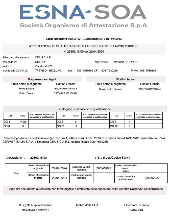 Attestazione SOA